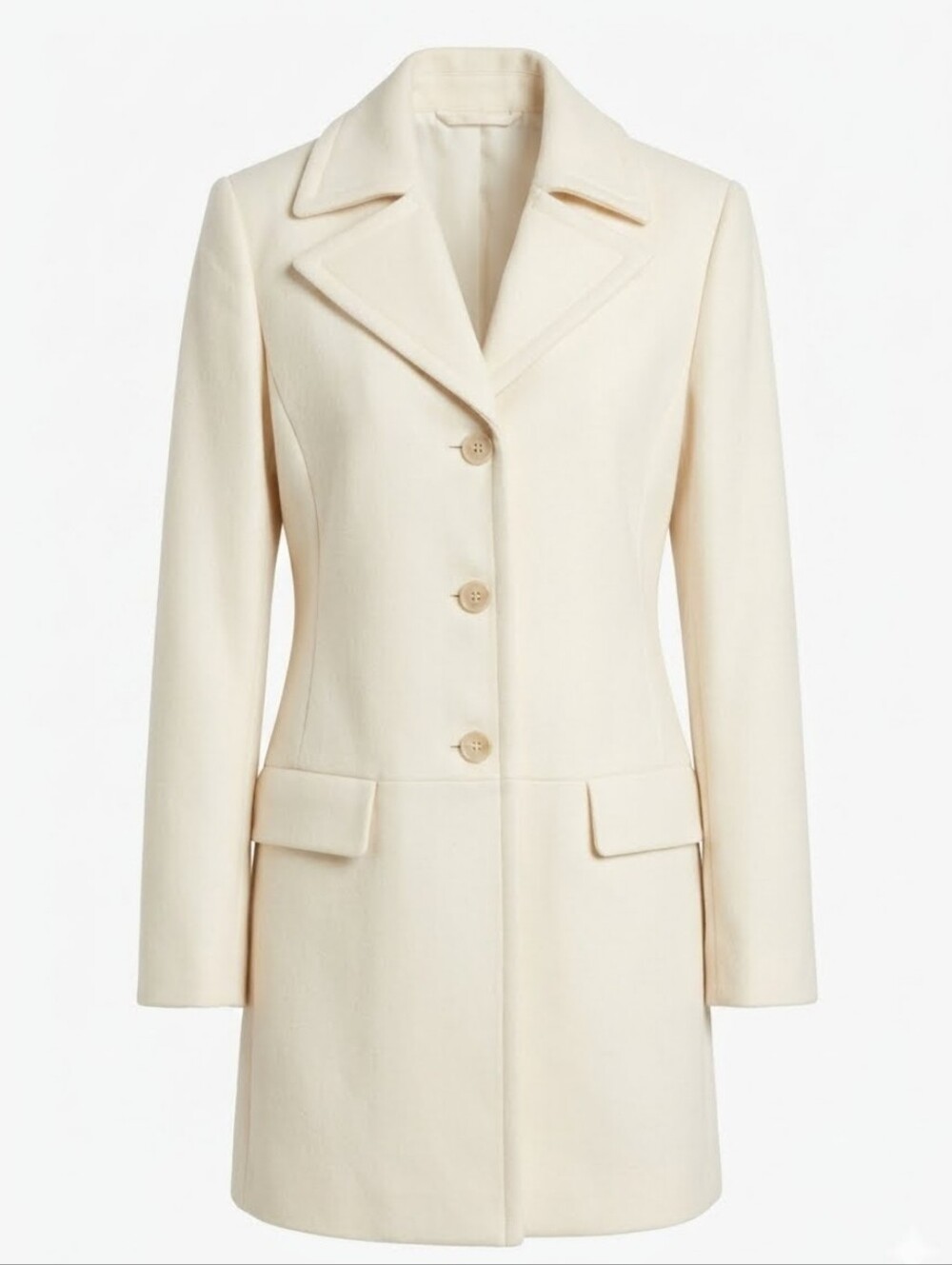 NWT Banana Republic White Wool Peacoat